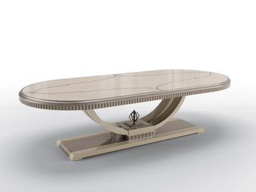 METROPOLIS - Oval walnut table by BRUNO ZAMPA - view 3